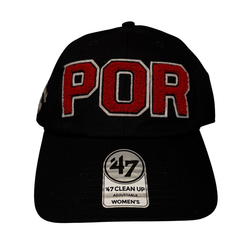 '47 Portland Trail Blazers Hat Women Black Cotton Zoey Clean Up NBA Dad Cap NEW